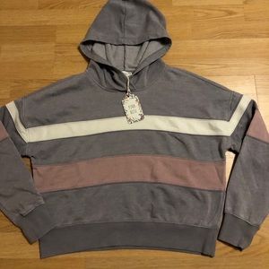 New “Pink Rose” crop hoodie size Large with tag